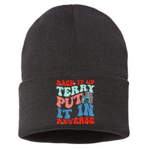 Groovy Back It Up Terry Put It In Reverse 4th Of July Funny Sustainable Knit Beanie