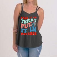 Groovy Back It Up Terry Put It In Reverse 4th Of July Funny Women's Strappy Tank