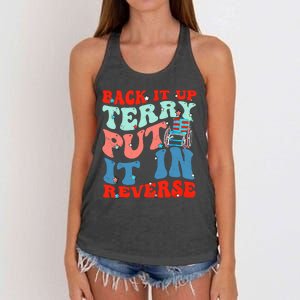 Groovy Back It Up Terry Put It In Reverse 4th Of July Funny Women's Knotted Racerback Tank