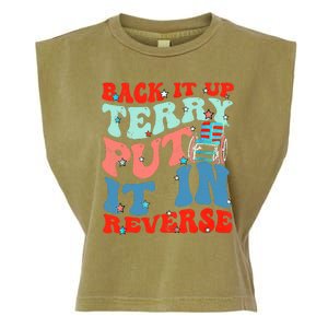 Groovy Back It Up Terry Put It In Reverse 4th Of July Funny Garment-Dyed Women's Muscle Tee