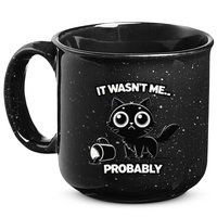 Guilty But Innocent Funny Black Cat Meme .Png 15oz Campfire Ceramic Mug