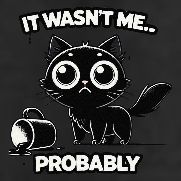 Guilty But Innocent Funny Black Cat Meme .Png 15oz Campfire Ceramic Mug