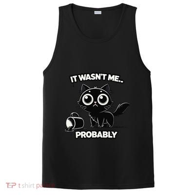 Guilty But Innocent Funny Black Cat Meme .Png PosiCharge Competitor Tank