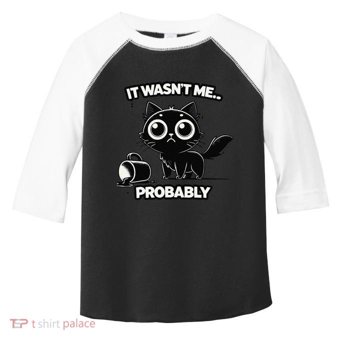 Guilty But Innocent Funny Black Cat Meme .Png Toddler Fine Jersey T-Shirt