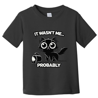 Guilty But Innocent Funny Black Cat Meme .Png Toddler T-Shirt