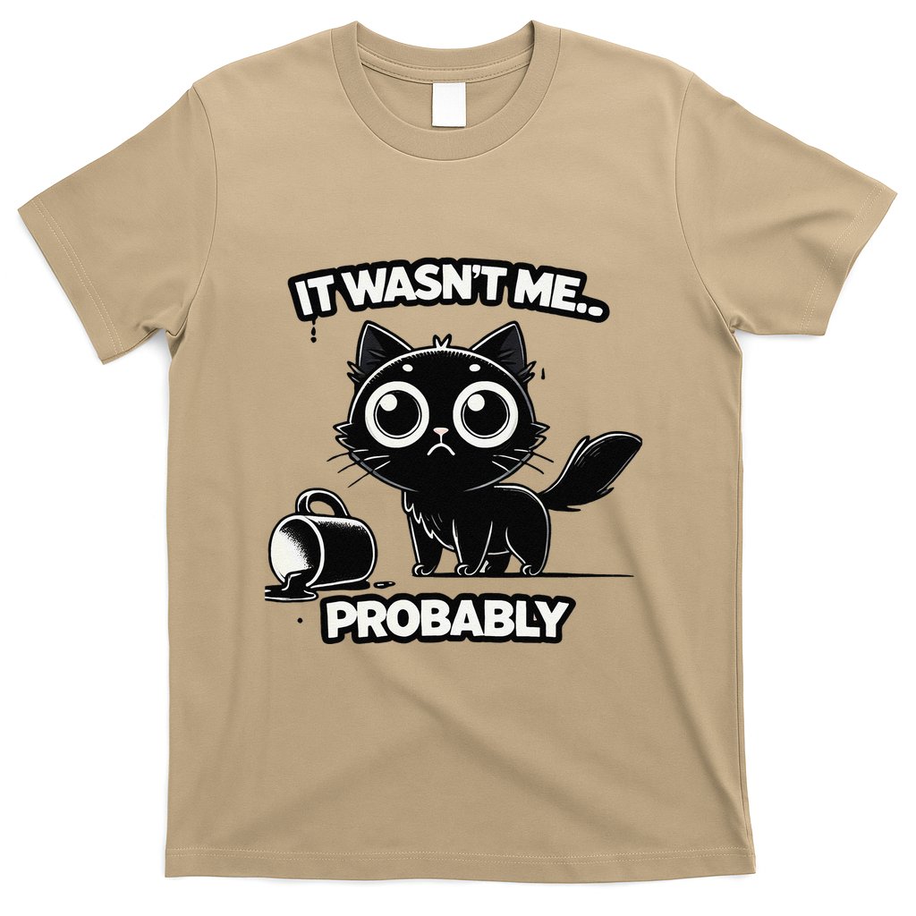 Guilty But Innocent Funny Black Cat Meme .Png T-Shirt