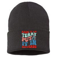 Groovy Back It Up Terry Put It In Reverse 4th Of July Funny Sustainable Knit Beanie