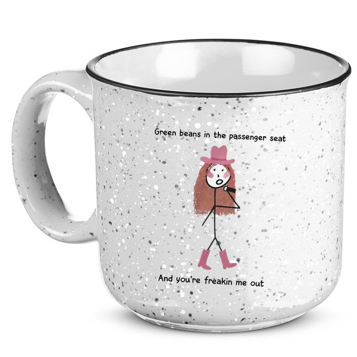Green Beans In The Passenger Seat And You’Re Freakin Me Out 15oz Campfire Ceramic Mug