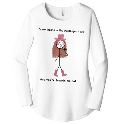 Green Beans In The Passenger Seat And You’Re Freakin Me Out Women's Perfect Tri Tunic Long Sleeve Shirt