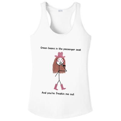Green Beans In The Passenger Seat And You’Re Freakin Me Out Ladies PosiCharge Competitor Racerback Tank