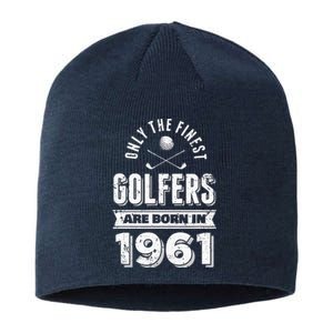 Golfer Born In 1961 60th Birthday Golfing Gift Sustainable Beanie