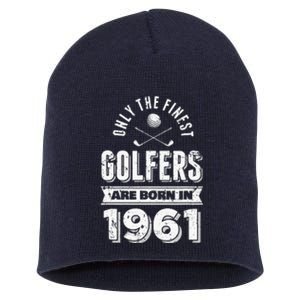 Golfer Born In 1961 60th Birthday Golfing Gift Short Acrylic Beanie