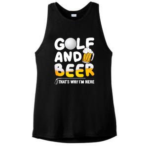 Golf Beer Joke Dad Golf Golfs Golfer Gift For Father's Day Ladies PosiCharge Tri-Blend Wicking Tank