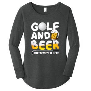 Golf Beer Joke Dad Golf Golfs Golfer Gift For Father's Day Women's Perfect Tri Tunic Long Sleeve Shirt