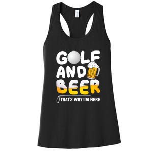 Golf Beer Joke Dad Golf Golfs Golfer Gift For Father's Day Women's Racerback Tank