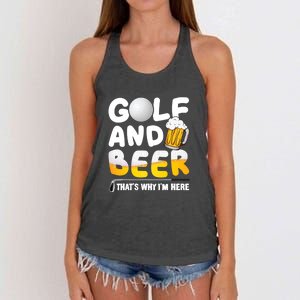 Golf Beer Joke Dad Golf Golfs Golfer Gift For Father's Day Women's Knotted Racerback Tank