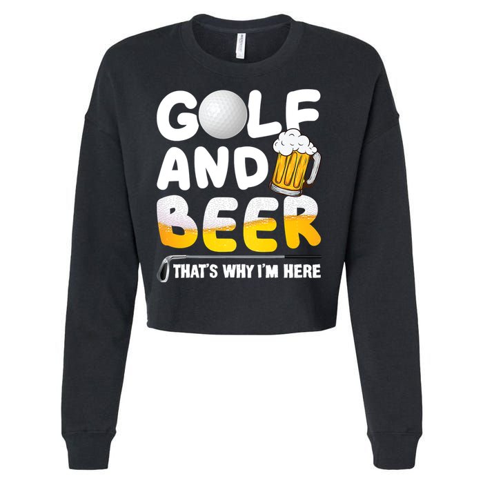 Golf Beer Joke Dad Golf Golfs Golfer Gift For Father's Day Cropped Pullover Crew