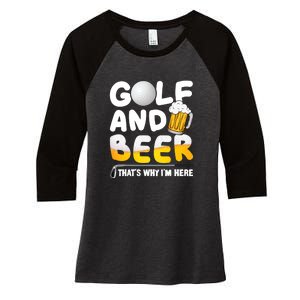 Golf Beer Joke Dad Golf Golfs Golfer Gift For Father's Day Women's Tri-Blend 3/4-Sleeve Raglan Shirt