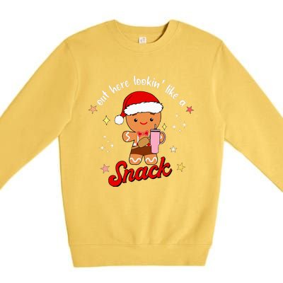 Gingerbread Boo Jee Out Here Looking Like A Snack Christmas  Premium Crewneck Sweatshirt