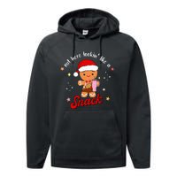 Gingerbread Boo Jee Out Here Looking Like A Snack Christmas  Performance Fleece Hoodie