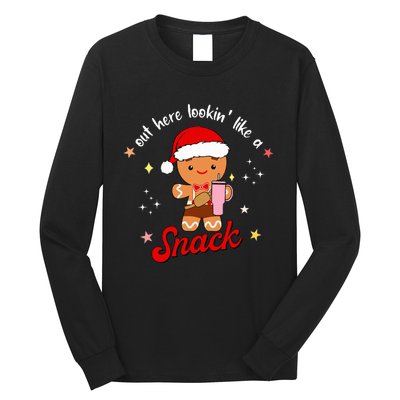 Gingerbread Boo Jee Out Here Looking Like A Snack Christmas  Long Sleeve Shirt