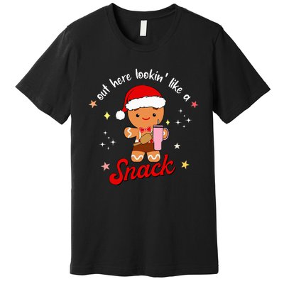 Gingerbread Boo Jee Out Here Looking Like A Snack Christmas  Premium T-Shirt