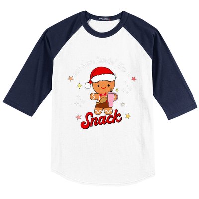 Gingerbread Boo Jee Out Here Looking Like A Snack Christmas  Baseball Sleeve Shirt