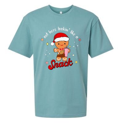 Gingerbread Boo Jee Out Here Looking Like A Snack Christmas  Sueded Cloud Jersey T-Shirt