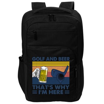Golf Beer Joke Dad Funny Drinking Day Gift For Father's Day Impact Tech Backpack