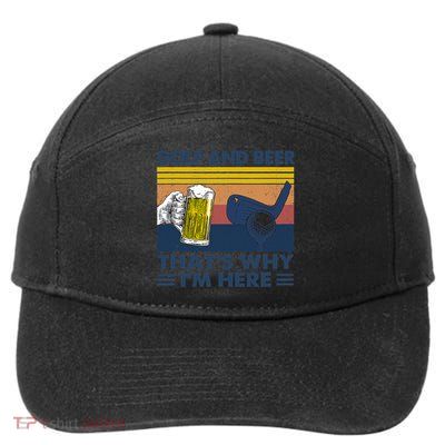Golf Beer Joke Dad Funny Drinking Day Gift For Father's Day 7-Panel Snapback Hat
