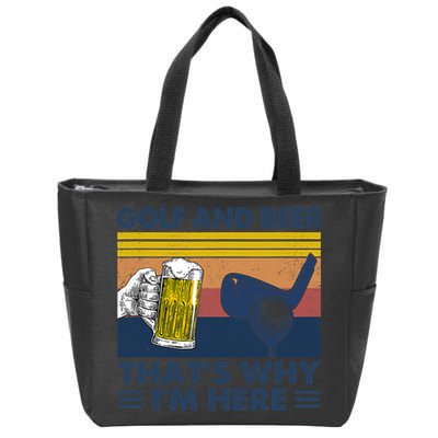 Golf Beer Joke Dad Funny Drinking Day Gift For Father's Day Zip Tote Bag