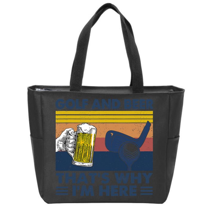 Golf Beer Joke Dad Funny Drinking Day Gift For Father's Day Zip Tote Bag