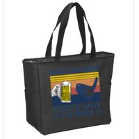 Golf Beer Joke Dad Funny Drinking Day Gift For Father's Day Zip Tote Bag