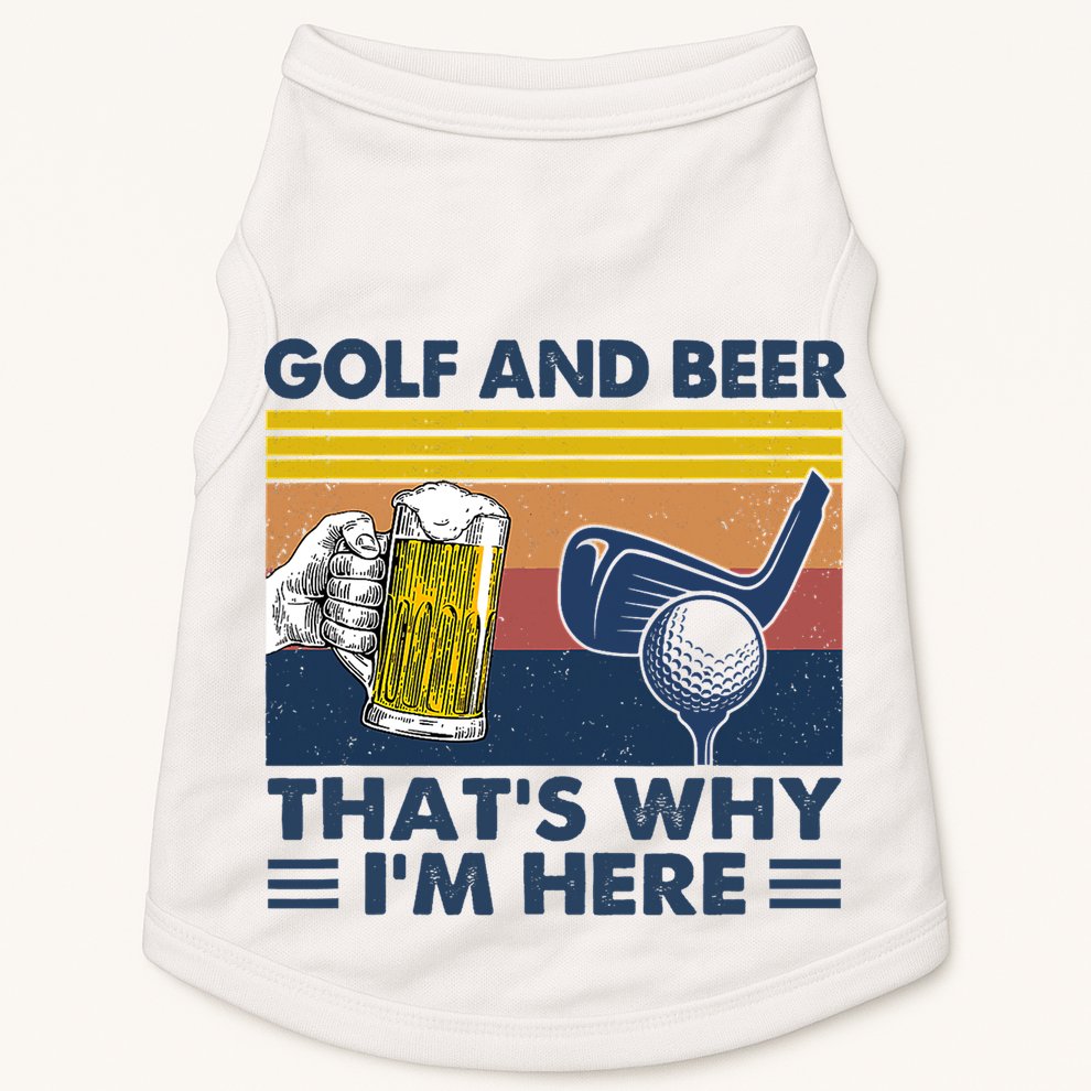 Golf Beer Joke Dad Funny Drinking Day Gift For Father's Day Doggie Tank