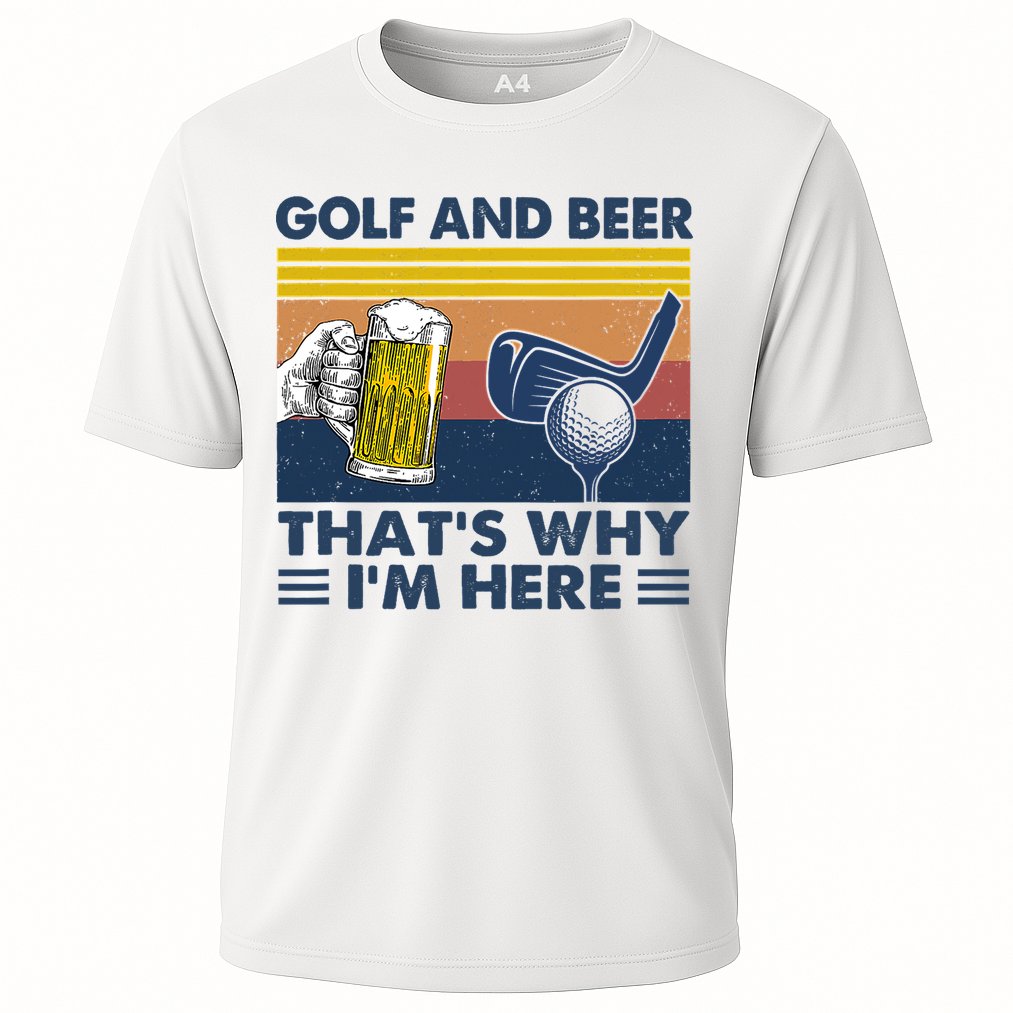 Golf Beer Joke Dad Funny Drinking Day Gift For Father's Day Cooling Performance Crew T-Shirt