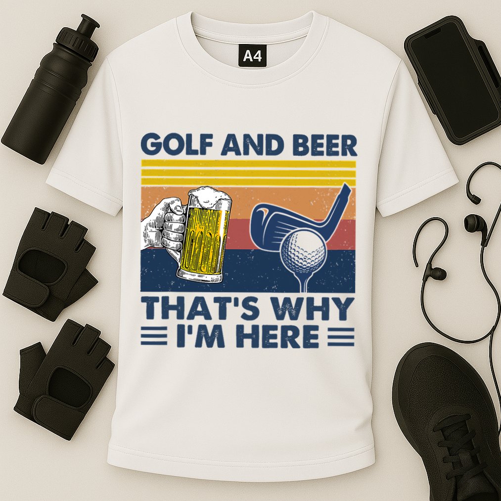 Golf Beer Joke Dad Funny Drinking Day Gift For Father's Day Cooling Performance Crew T-Shirt