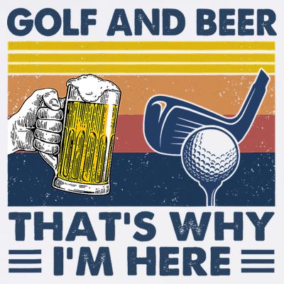 Golf Beer Joke Dad Funny Drinking Day Gift For Father's Day T-Shirt