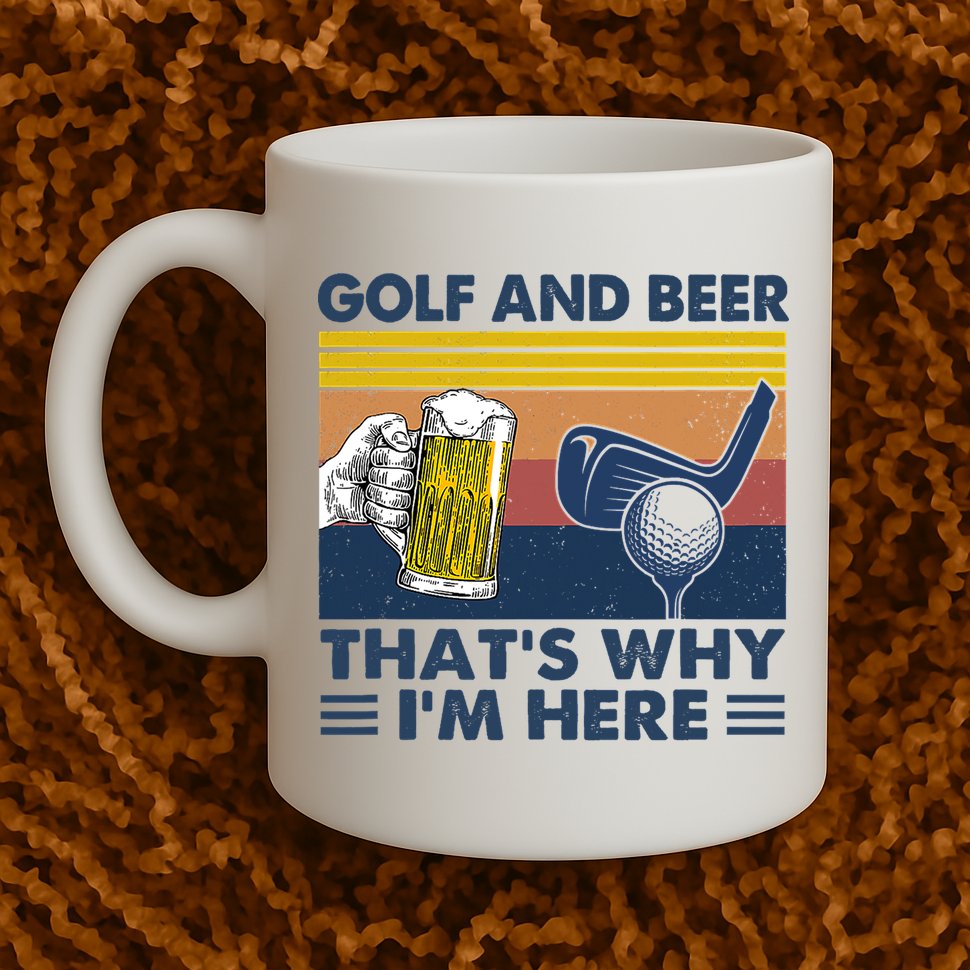 Golf Beer Joke Dad Funny Drinking Day Gift For Father's Day Mug