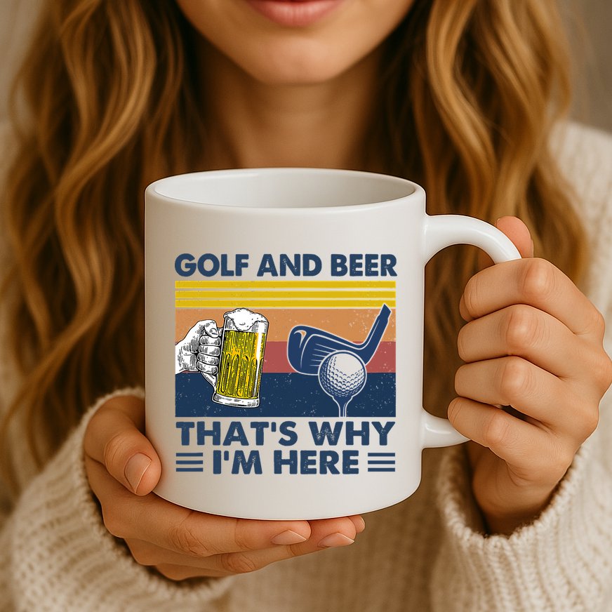 Golf Beer Joke Dad Funny Drinking Day Gift For Father's Day Mug