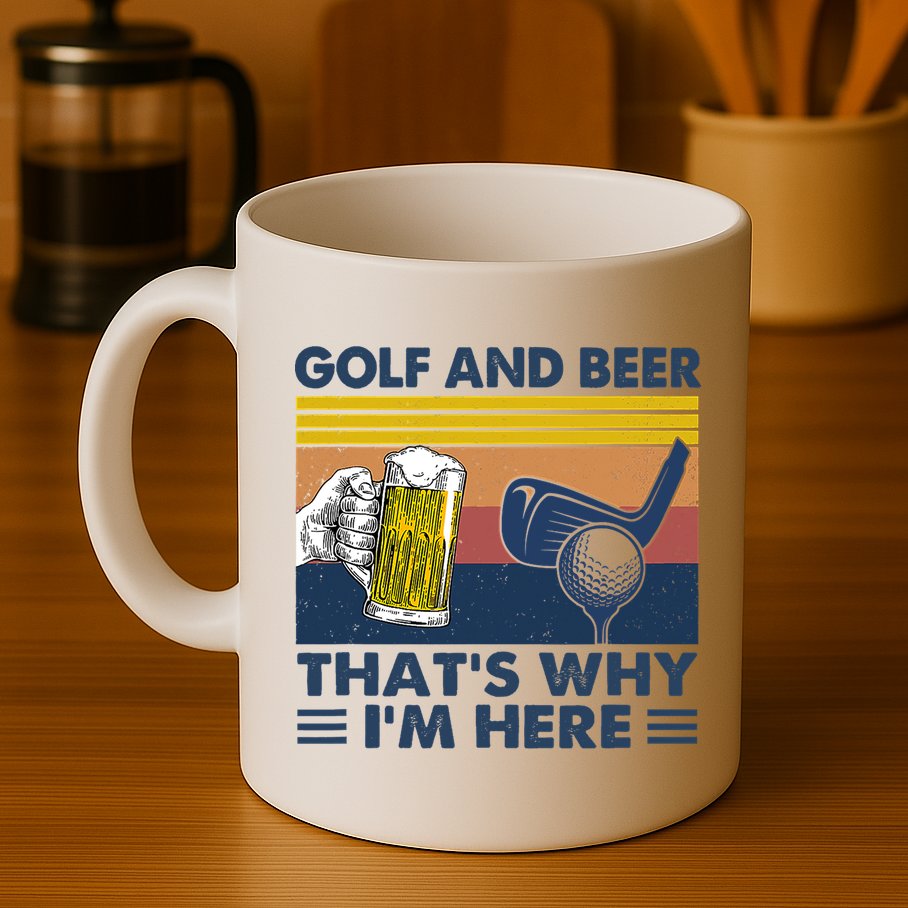 Golf Beer Joke Dad Funny Drinking Day Gift For Father's Day Mug