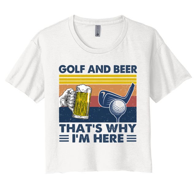 Golf Beer Joke Dad Funny Drinking Day Gift For Father's Day Crop Top