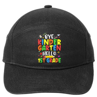 Graduation Bye Kindergarten Hello 1st Grade Back to School 7-Panel Snapback Hat