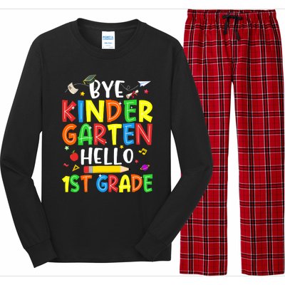 Graduation Bye Kindergarten Hello 1st Grade Back to School Long Sleeve Pajama Set