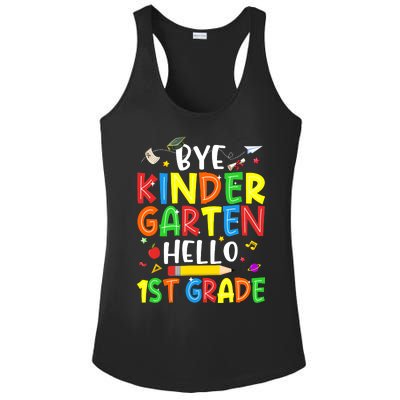 Graduation Bye Kindergarten Hello 1st Grade Back to School Ladies PosiCharge Competitor Racerback Tank