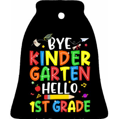 Graduation Bye Kindergarten Hello 1st Grade Back to School Ceramic Bell Ornament