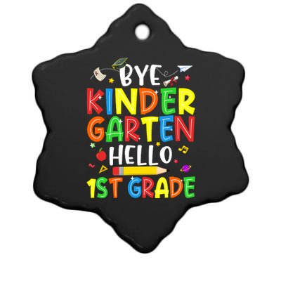 Graduation Bye Kindergarten Hello 1st Grade Back to School Ceramic Star Ornament