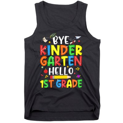 Graduation Bye Kindergarten Hello 1st Grade Back to School Tank Top