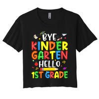 Graduation Bye Kindergarten Hello 1st Grade Back to School Women's Crop Top Tee