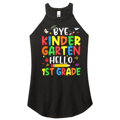 Graduation Bye Kindergarten Hello 1st Grade Back to School Women's Perfect Tri Rocker Tank