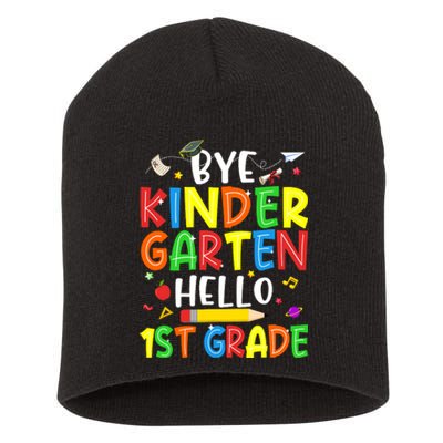 Graduation Bye Kindergarten Hello 1st Grade Back to School Short Acrylic Beanie